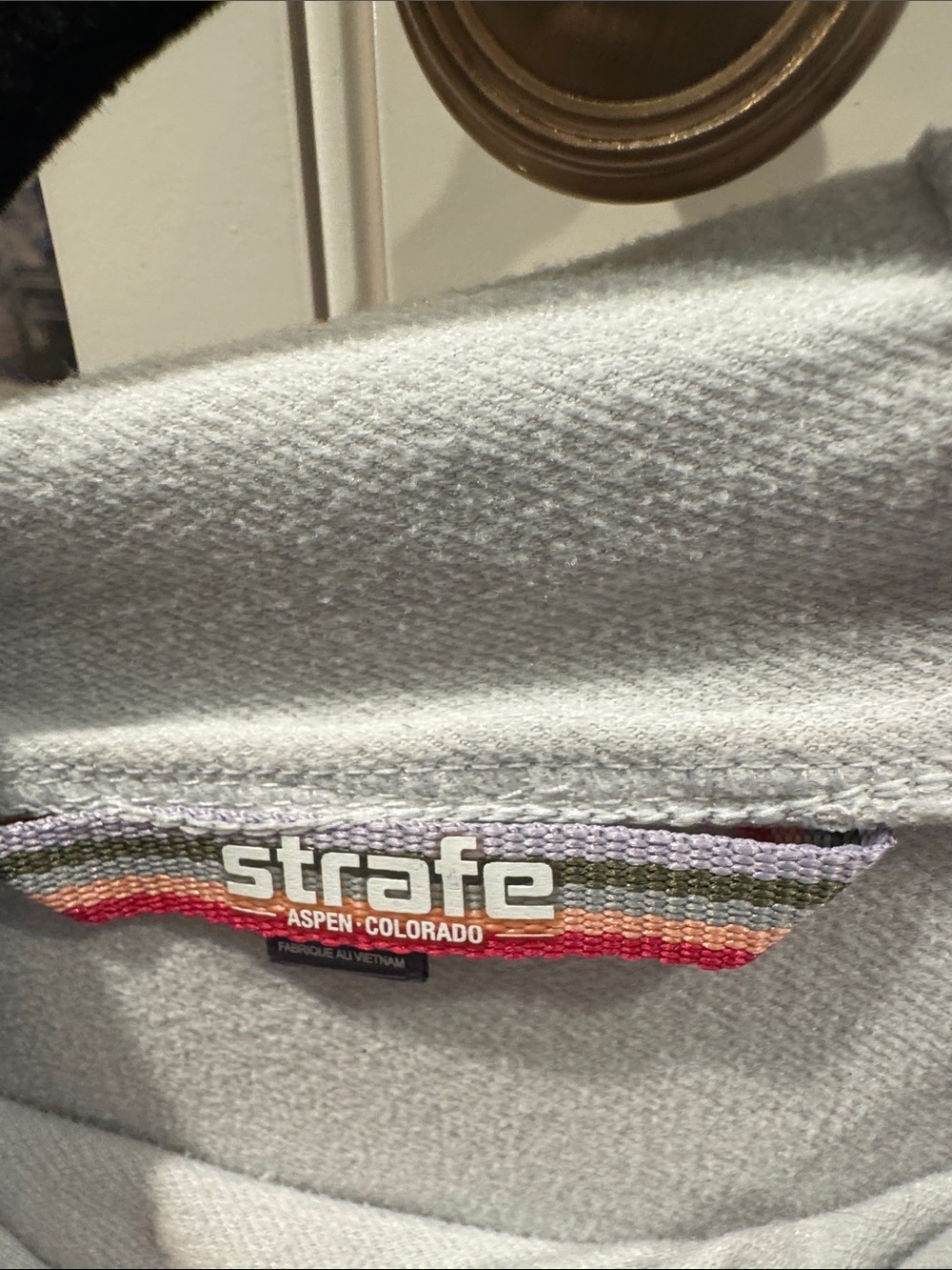 Rafe Light Gray Pullover Hoodie with Pink Drawstrings - Picture 2 of 4